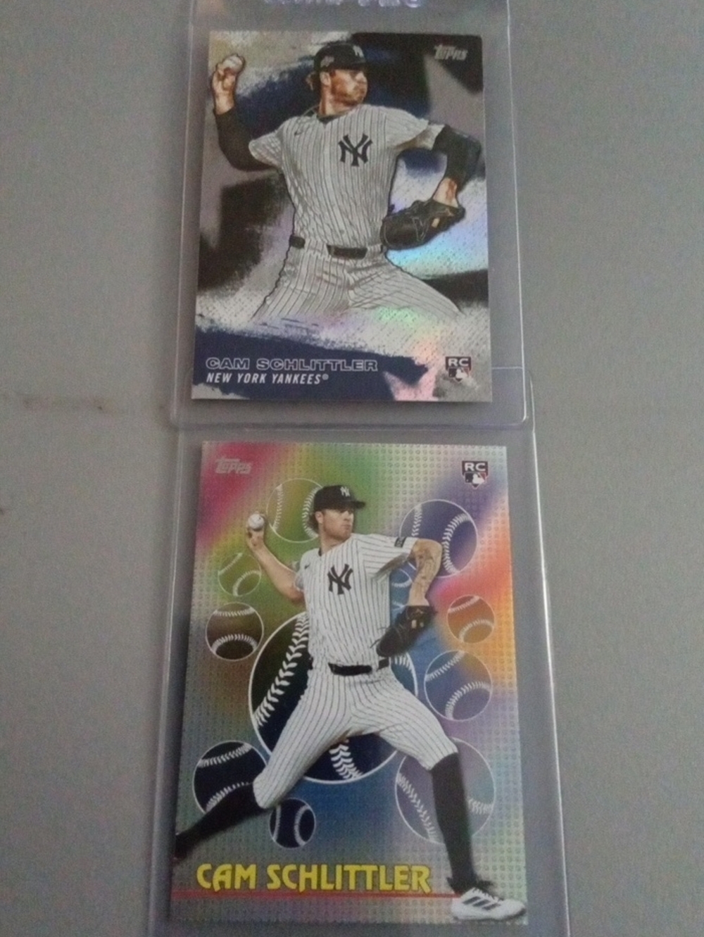 Topps Cam Schiltler Yankees Baseball Card Lot - White, Black, Rainbow Accents